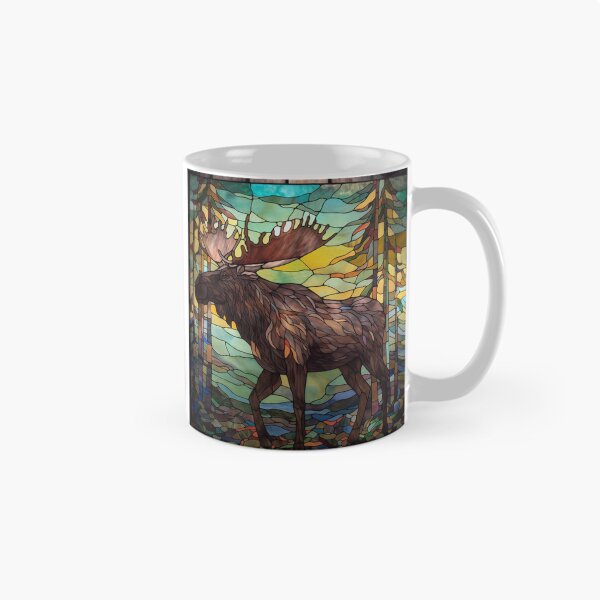 Item preview, Moose in Stained Glass designed and sold by RedHandedOD.