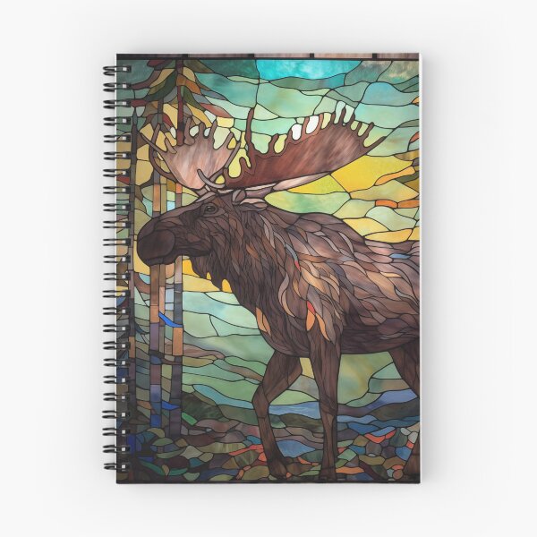 Item preview, Moose in Stained Glass designed and sold by RedHandedOD.