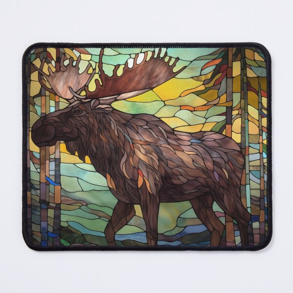Item preview, Moose in Stained Glass designed and sold by RedHandedOD.