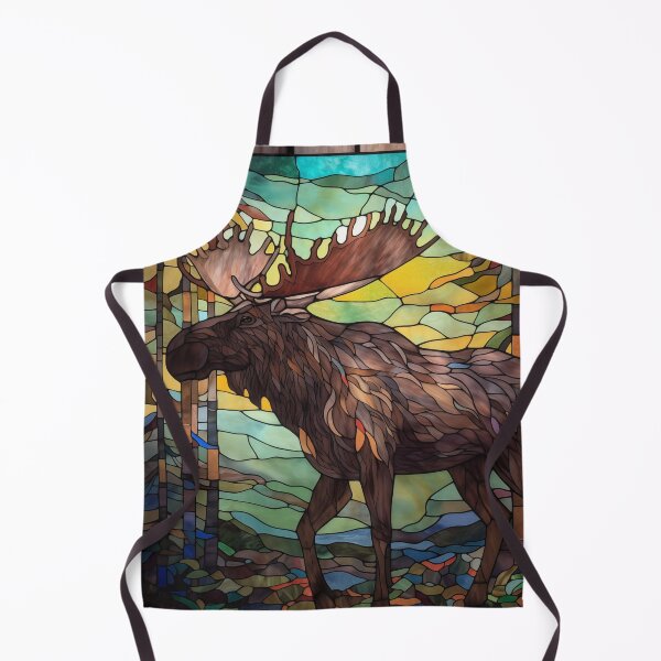 Item preview, Moose in Stained Glass designed and sold by RedHandedOD.