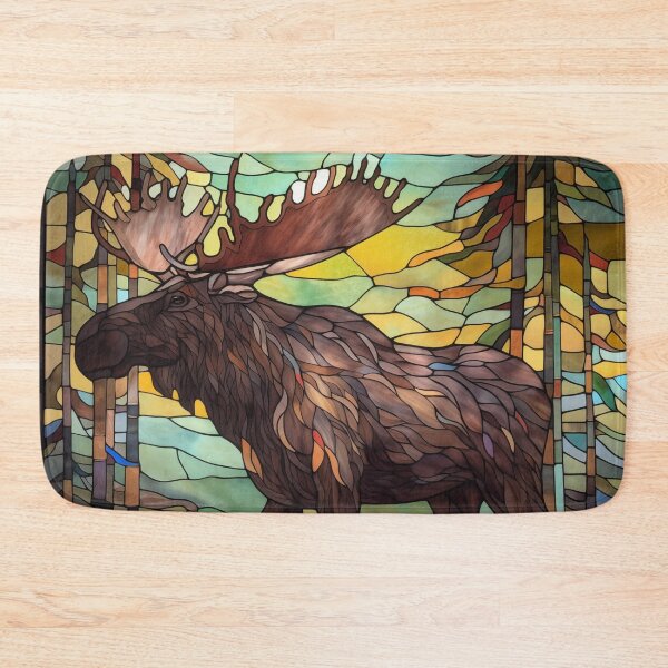 Item preview, Moose in Stained Glass designed and sold by RedHandedOD.