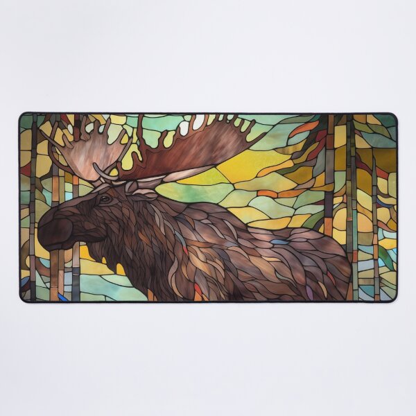 Item preview, Moose in Stained Glass designed and sold by RedHandedOD.