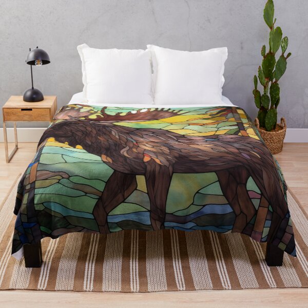 Item preview, Moose in Stained Glass designed and sold by RedHandedOD.