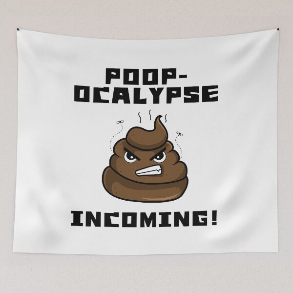 Item preview, Poop-ocalypse Incoming – Hilariously Angry Poop Emoji designed and sold by Fredster1966.