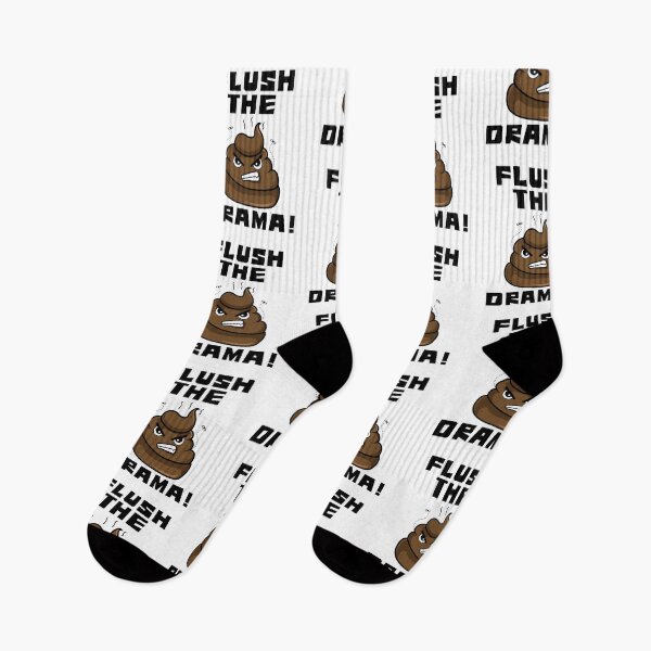 Item preview, Flush the Drama – Funny Angry Poop Emoji Design designed and sold by Fredster1966.