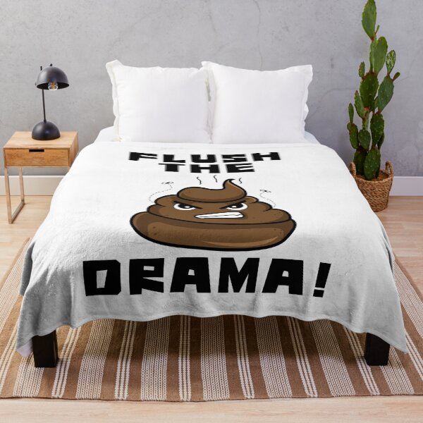 Item preview, Flush the Drama – Funny Angry Poop Emoji Design designed and sold by Fredster1966.