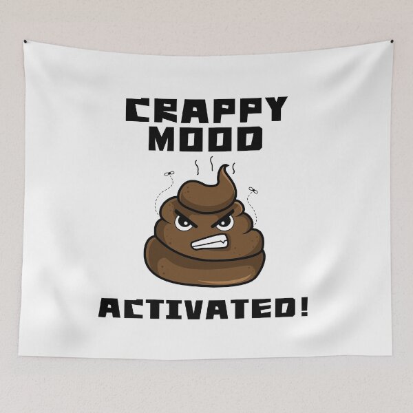 Item preview, Crappy Mood Activated – Hilarious Angry Poop Emoji Design designed and sold by Fredster1966.