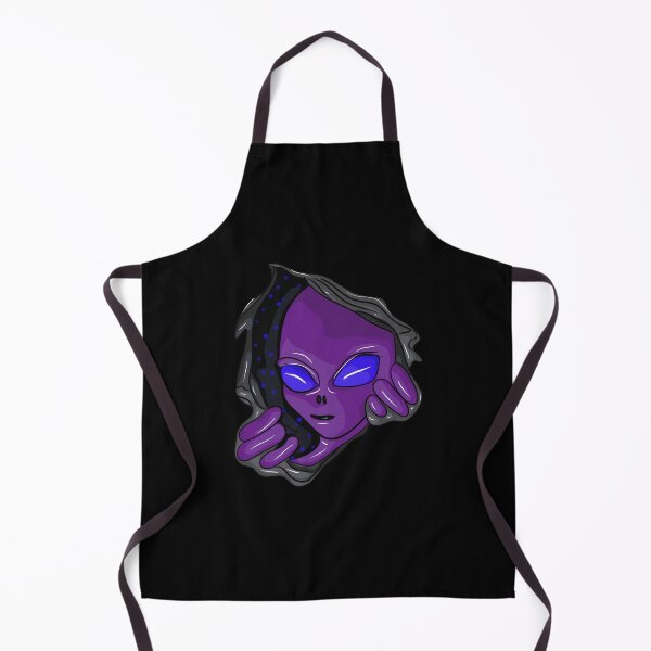 Item preview, Purple alien breaking through the fabric designed and sold by Joncasmiart.