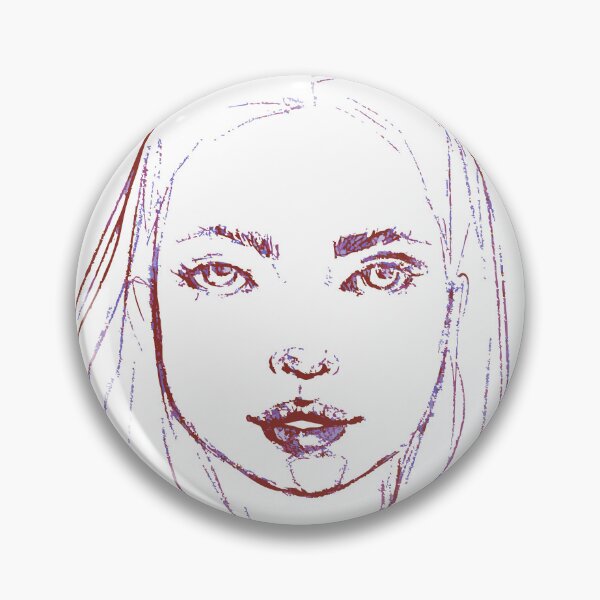 Item preview, Copia de Rostro en Carboncillo color lila y guinda designed and sold by dianasofiacrea.