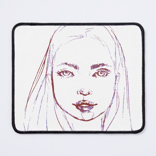 Item preview, Copy of Charcoal Face in lilac and cherry color designed and sold by dianasofiacrea.