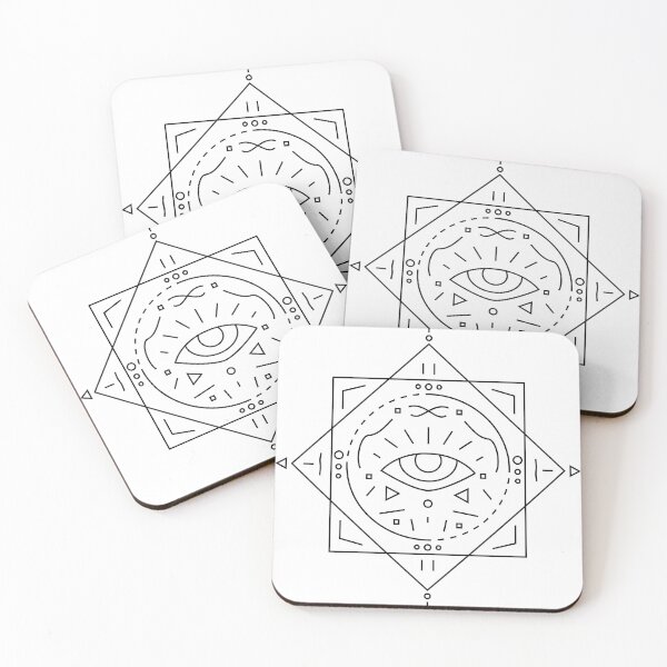 Item preview, A geometric eye mandala in square and circle designed and sold by estebansequeira.