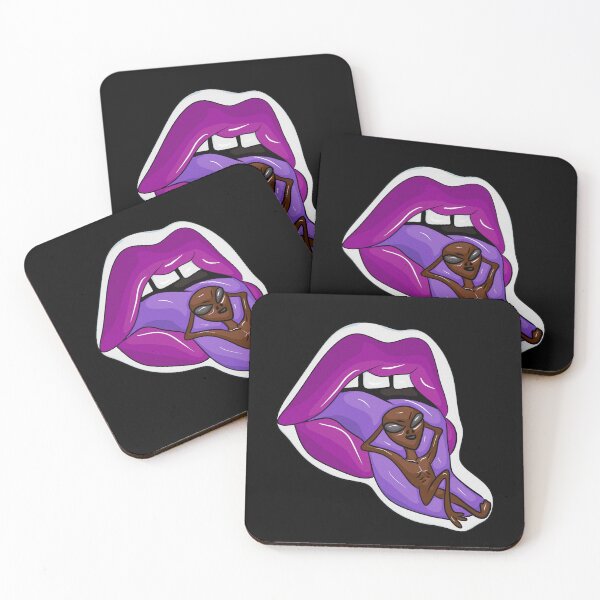 Item preview, Alien on top of a purple tongue designed and sold by Joncasmiart.