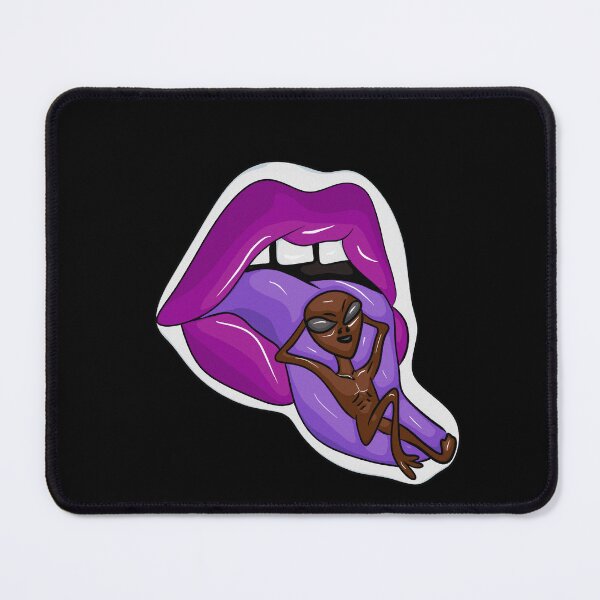 Item preview, Alien on top of a purple tongue designed and sold by Joncasmiart.