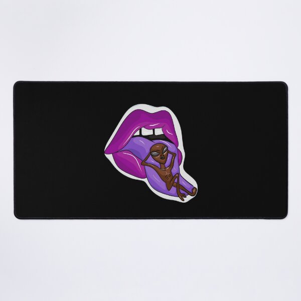 Item preview, Alien on top of a purple tongue designed and sold by Joncasmiart.