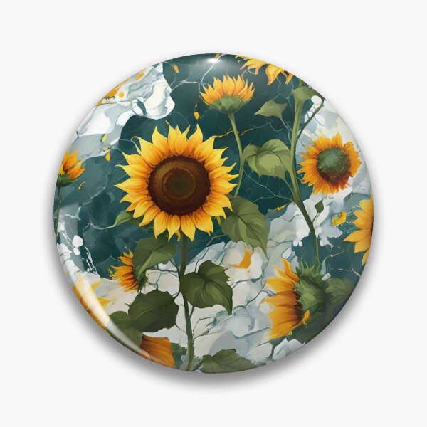 Item preview, Petals and Sunflowers in Marbled Garden designed and sold by Ciervo Primavera.