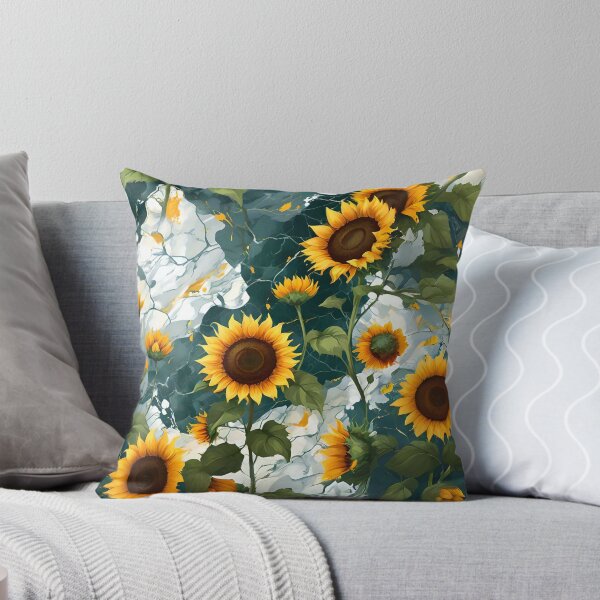 Item preview, Petals and Sunflowers in Marbled Garden designed and sold by Ciervo Primavera.