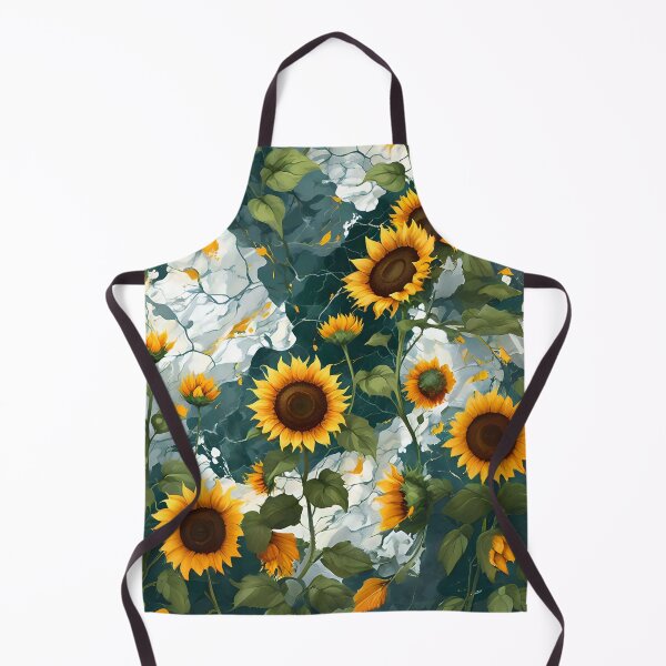 Item preview, Petals and Sunflowers in Marbled Garden designed and sold by Ciervo Primavera.