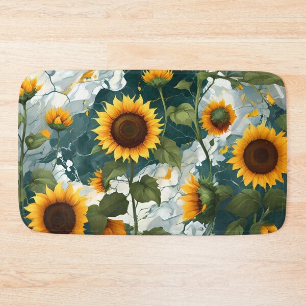 Item preview, Petals and Sunflowers in Marbled Garden designed and sold by Ciervo Primavera.
