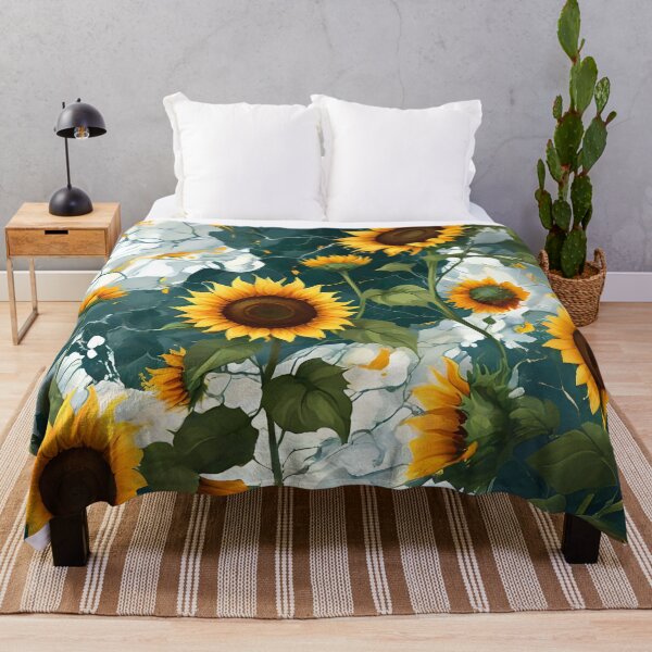 Item preview, Petals and Sunflowers in Marbled Garden designed and sold by Ciervo Primavera.