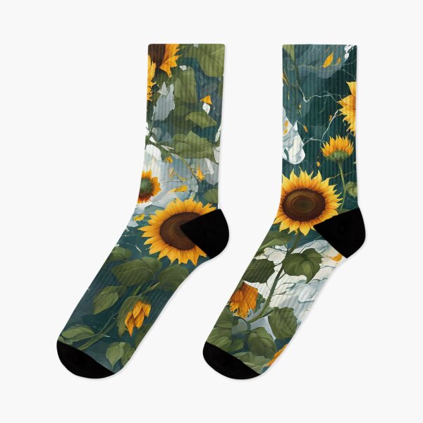 Item preview, Petals and Sunflowers in Marbled Garden designed and sold by Ciervo Primavera.