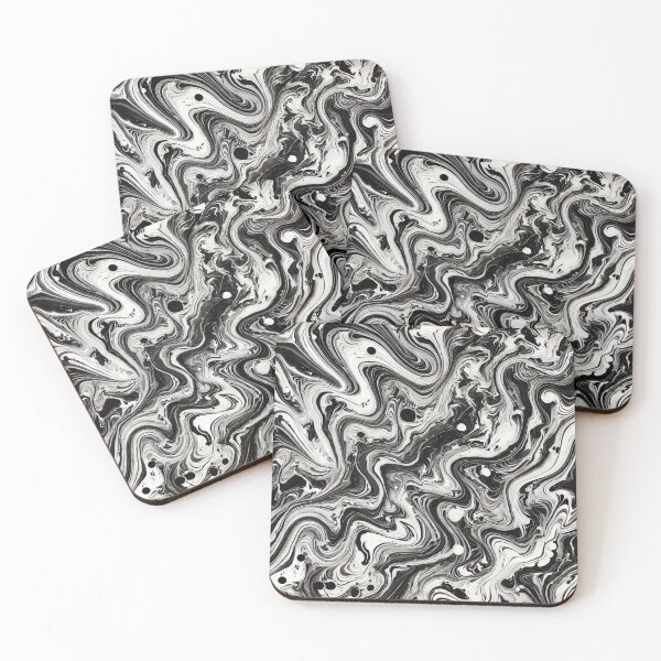 Item preview, Swirly Twirly Black and White Marble II designed and sold by Stageless Designs.