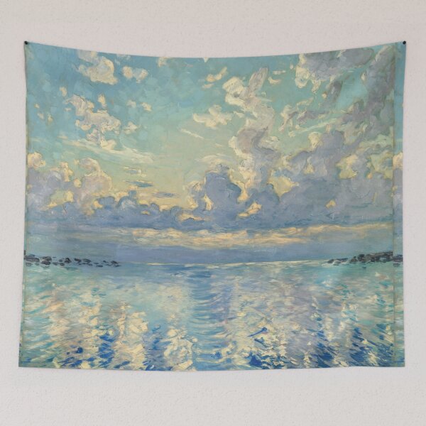 Item preview, French Seascape with Cloudy Sky Inspired by Monet designed and sold by CARRAANN.