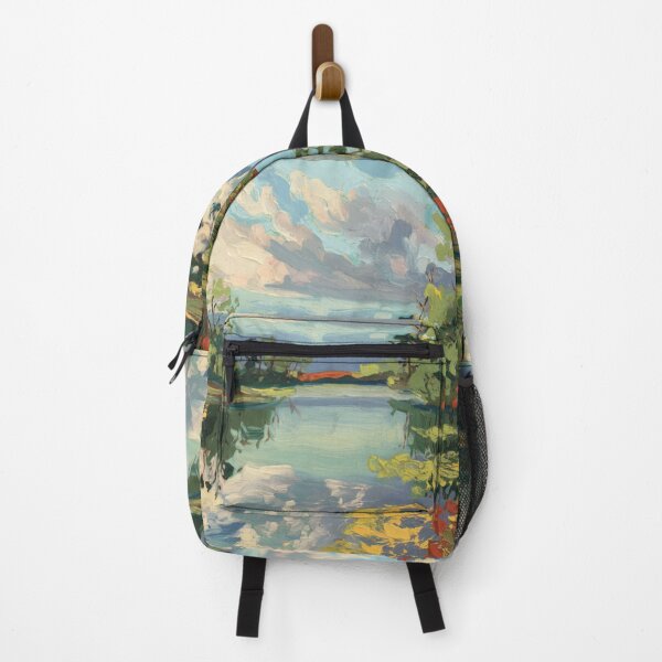 Item preview, Serene French Landscape with Reflective Lake | Impressionist Style designed and sold by CARRAANN.