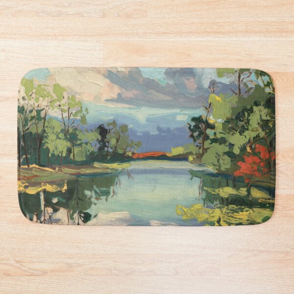 Item preview, Serene French Landscape with Reflective Lake | Impressionist Style designed and sold by CARRAANN.