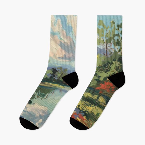 Item preview, Serene French Landscape with Reflective Lake | Impressionist Style designed and sold by CARRAANN.