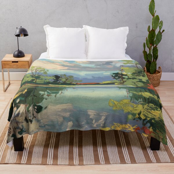 Item preview, Serene French Landscape with Reflective Lake | Impressionist Style designed and sold by CARRAANN.