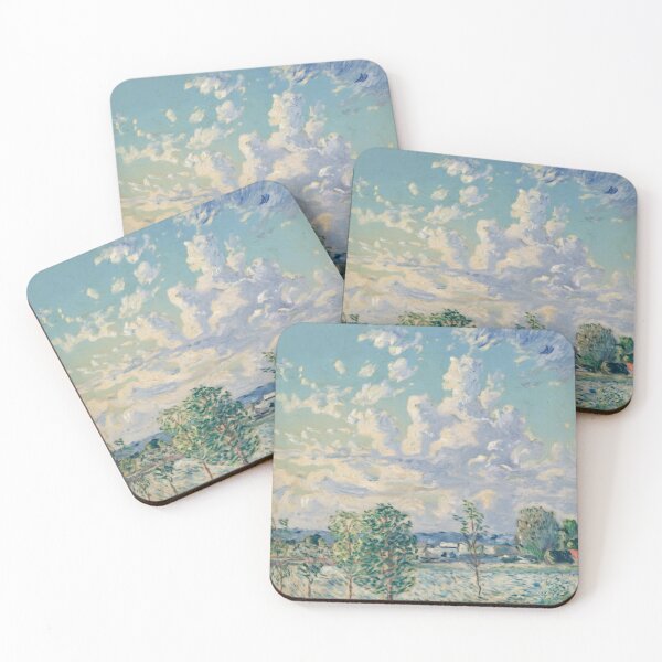 Item preview, French Countryside with Cloudy Sky | Impressionist Landscape Art designed and sold by CARRAANN.