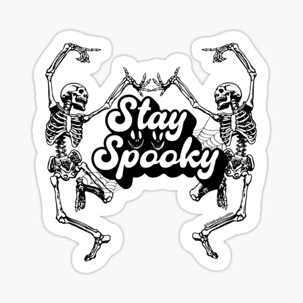 Item preview, Stay Spooky Skeletons Dancing Spiderweb designed and sold by bitebackcobbc.
