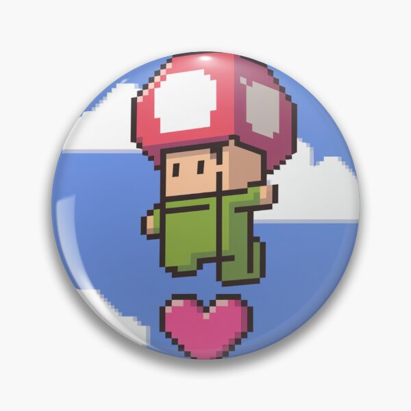 Item preview, Retro Gaming Pixel Art – 1-Up Mushroom & Poké Ball Design designed and sold by JOshopx.