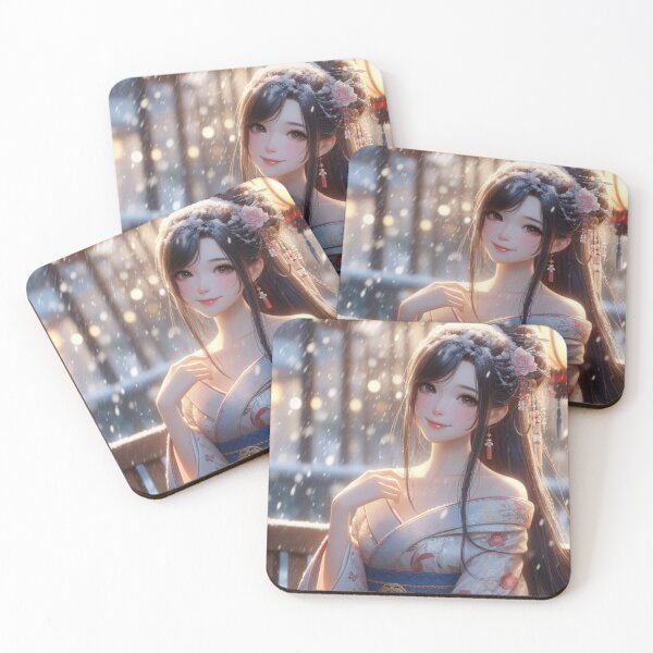 Item preview, Woman is depicted wearing a traditional Japanese kimono, designed and sold by ChamaruVerywell.