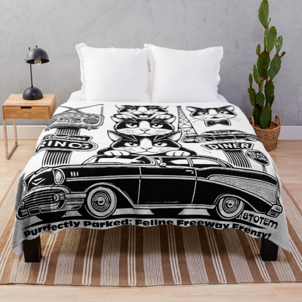 Item preview, Cats-Feline-Freeway-vintage car designed and sold by 8Totem.