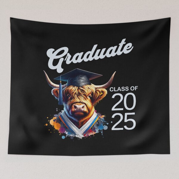 Item preview, Highland Cow Class of 2025 Graduate designed and sold by Bliss Find And Design.
