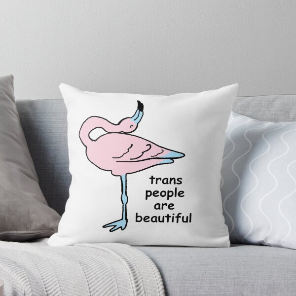 Item preview, trans people are beautiful flamingo designed and sold by Neve Brown.