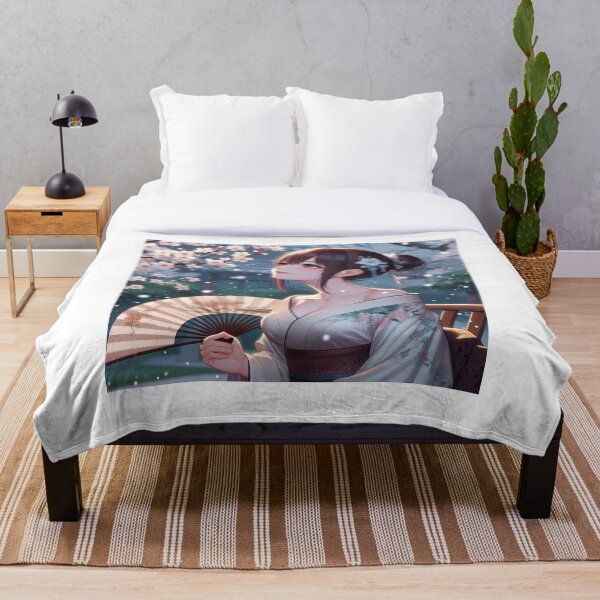 Item preview, Woman is depicted wearing a traditional Japanese kimono, designed and sold by ChamaruVerywell.
