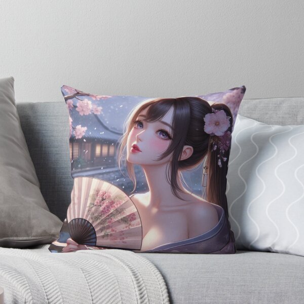 Artikelvorschau, Woman is depicted wearing a traditional Japanese kimono, entworfen und verkauft von ChamaruVerywell.