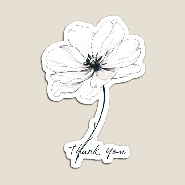 Item preview, Elegant Thank You – Minimalist Floral Design. designed and sold by MirraStore.