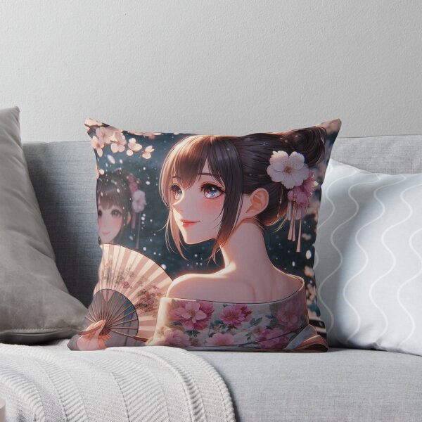 Item preview, Woman is depicted wearing a traditional Japanese kimono, designed and sold by ChamaruVerywell.