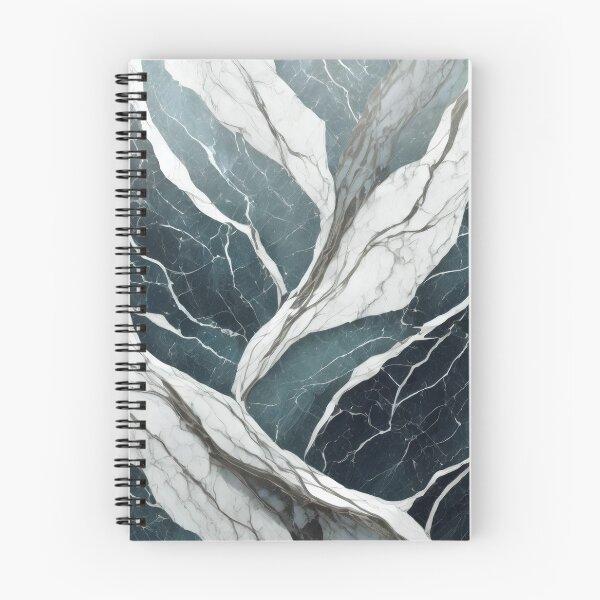 Item preview, White and Deep Blue Marble with Grey Veins designed and sold by Stageless Designs.