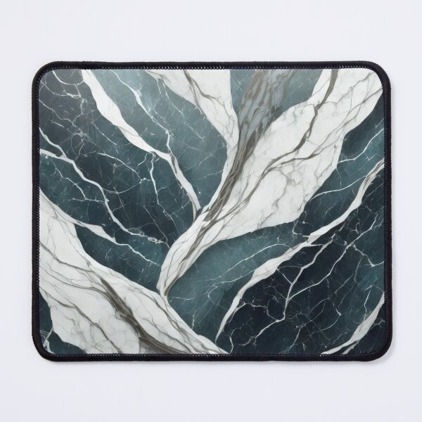 Item preview, White and Deep Blue Marble with Grey Veins designed and sold by Stageless Designs.