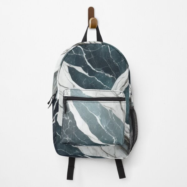 Item preview, White and Deep Blue Marble with Grey Veins designed and sold by Stageless Designs.