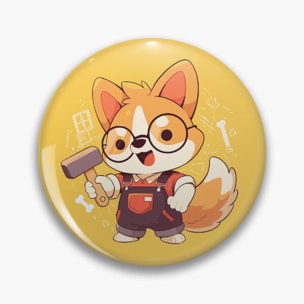 Item preview, Builders Unite! - Cute engineer dog hard at work designed and sold by etherElric.