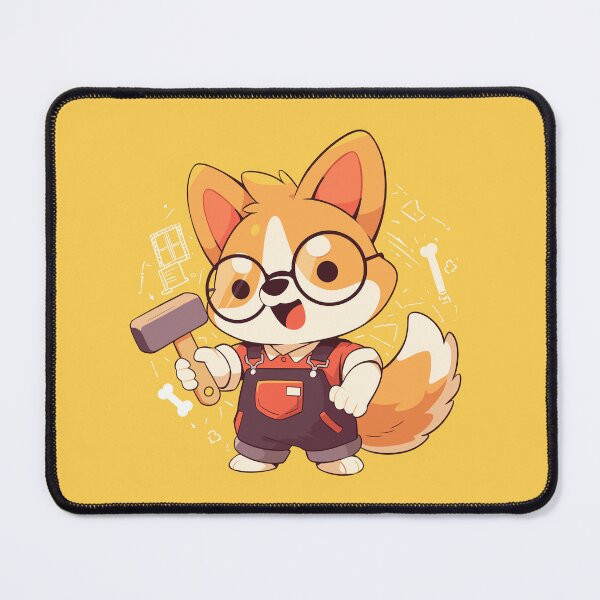 Item preview, Builders Unite! - Cute engineer dog hard at work designed and sold by etherElric.
