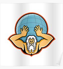 Atlas Holding Up World Mascot Poster
