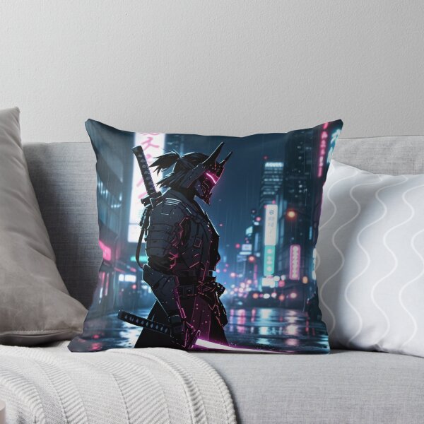 Item preview, Cyberpunk Samurai Warrior – Neon Blade Aesthetic designed and sold by ShadowTek.