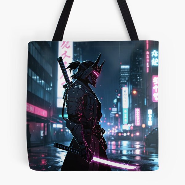 Item preview, Cyberpunk Samurai Warrior – Neon Blade Aesthetic designed and sold by ShadowTek.
