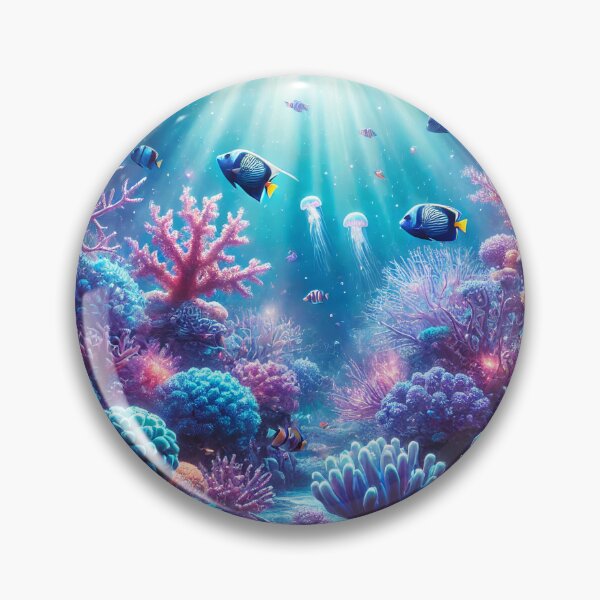 Item preview, Enchanted Coral Reef with Glowing Ocean Life designed and sold by Sophie's Favorites.